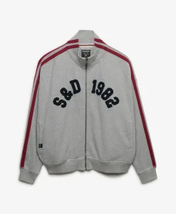 Athletic Essentials Applique Loose Zip Track Top