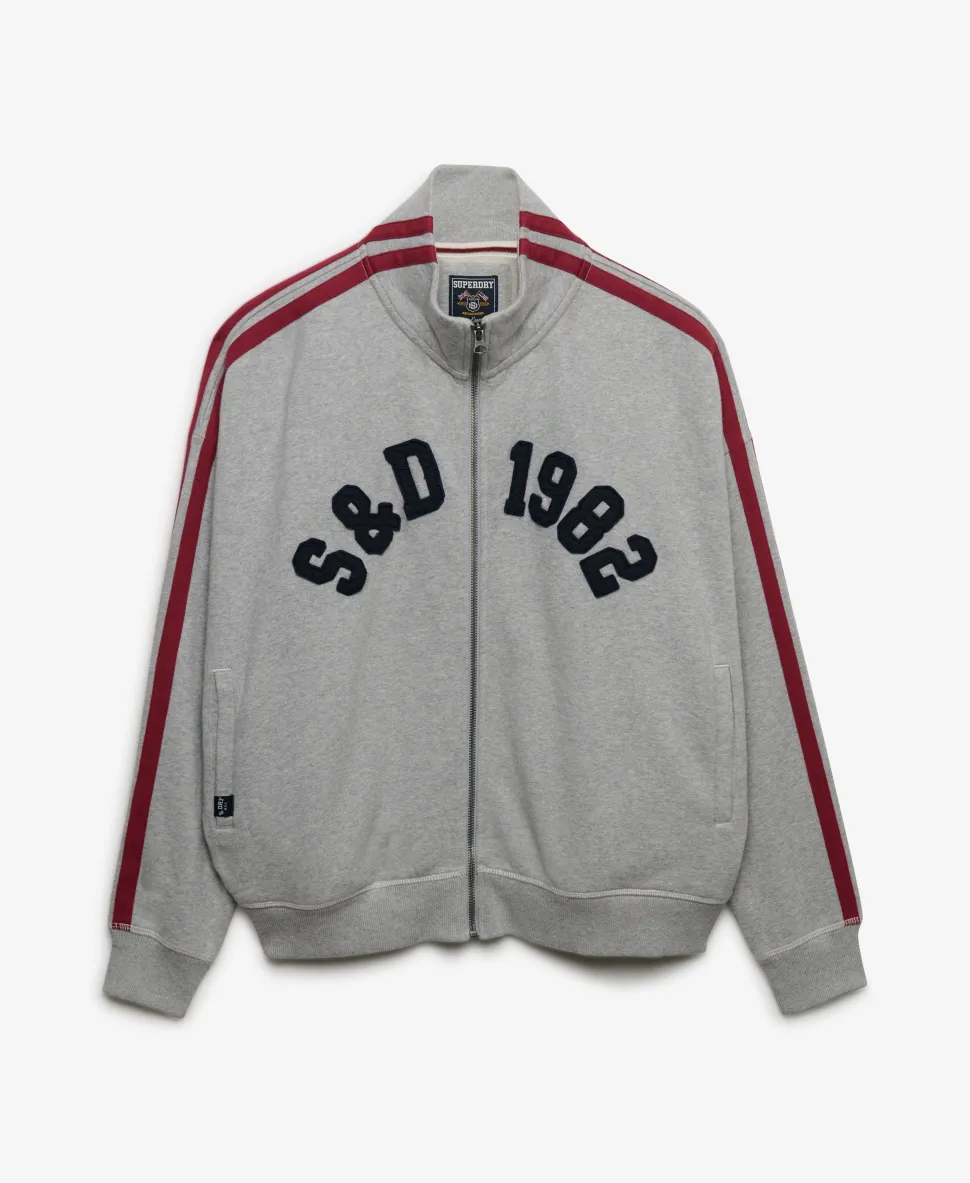 Athletic Essentials Applique Loose Zip Track Top