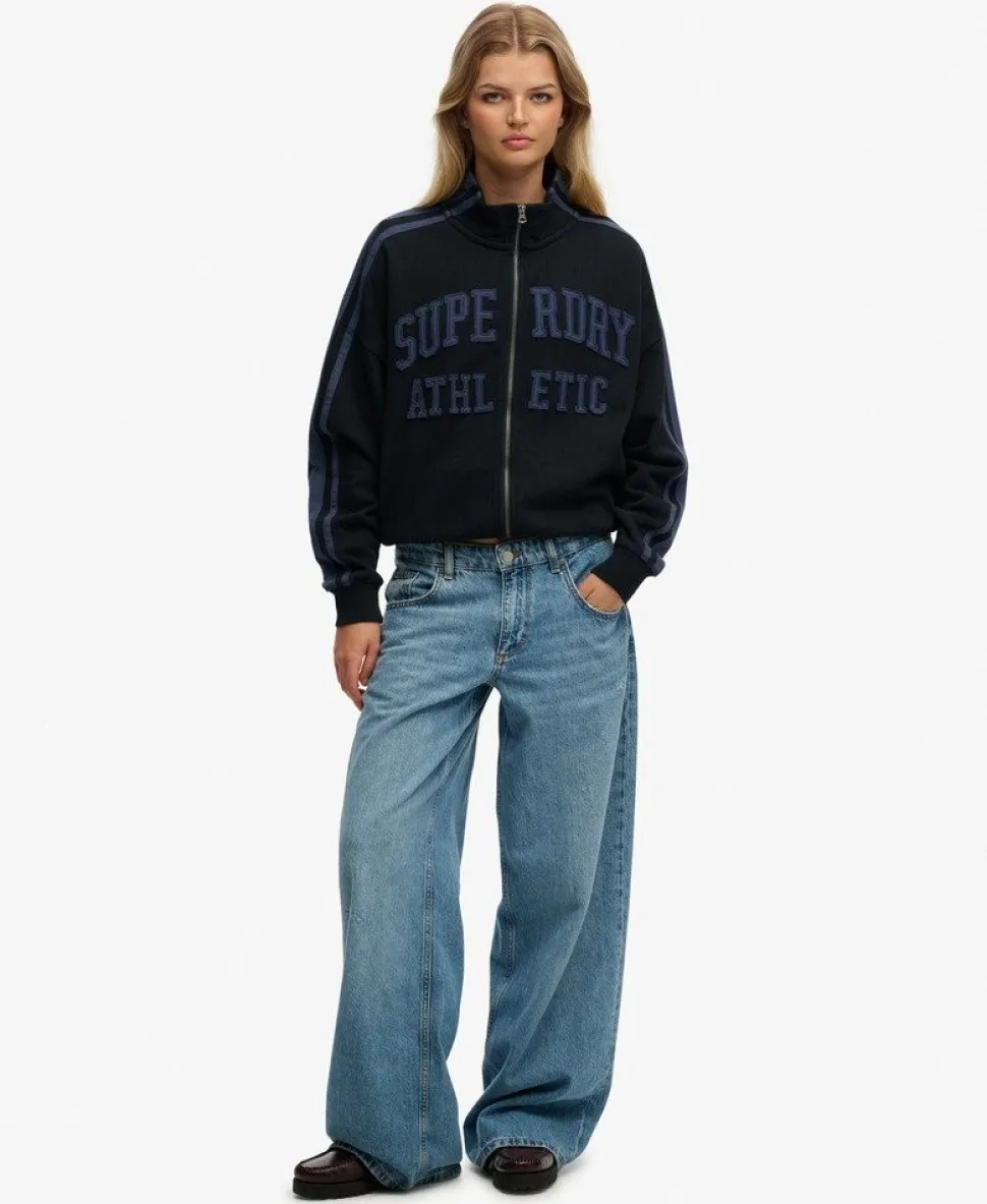 Athletic Essentials Applique Loose Zip Track Top