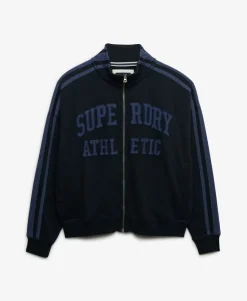 Athletic Essentials Applique Loose Zip Track Top