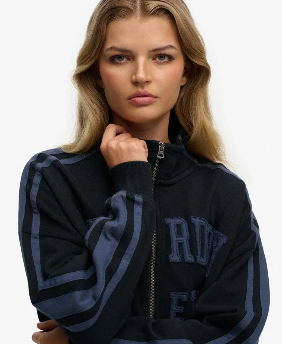 Athletic Essentials Applique Loose Zip Track Top