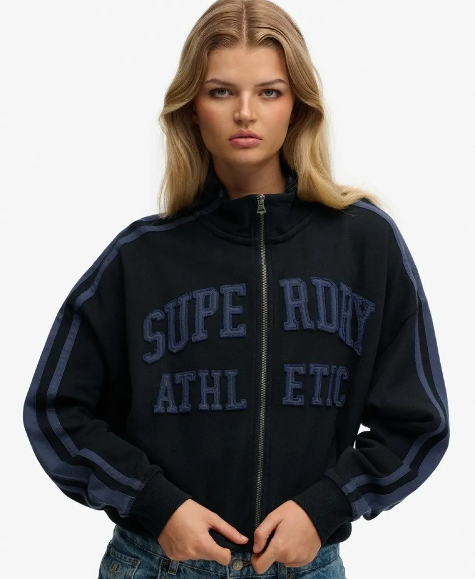 Athletic Essentials Applique Loose Zip Track Top