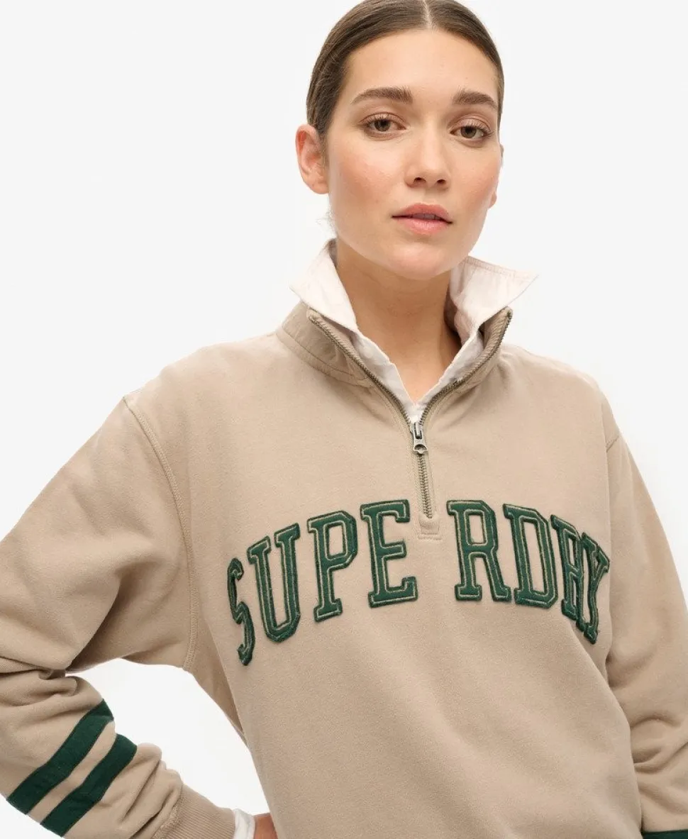 Athletic Essentials Applique Half Zip Sweatshirt