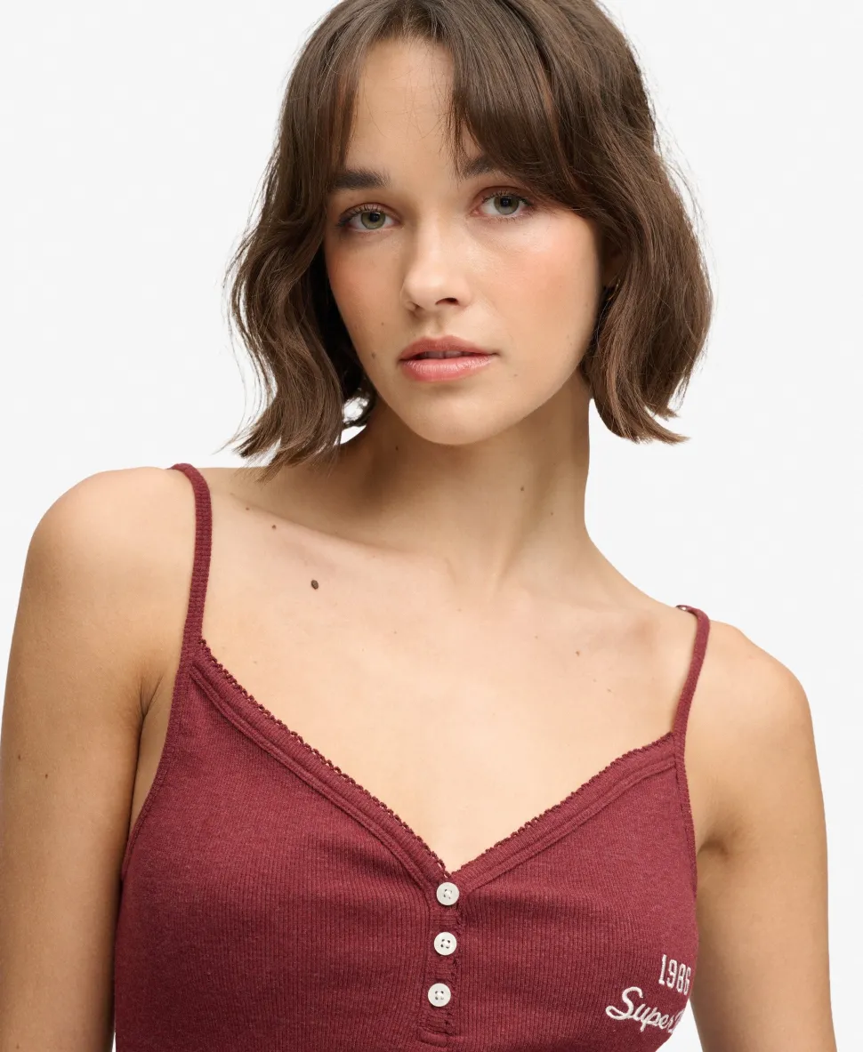 Athletic Essentials Button Down Cami Top