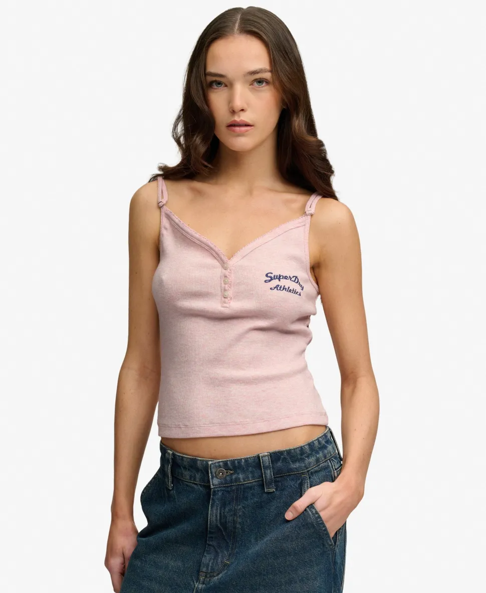 Athletic Essentials Button Down Cami Top
