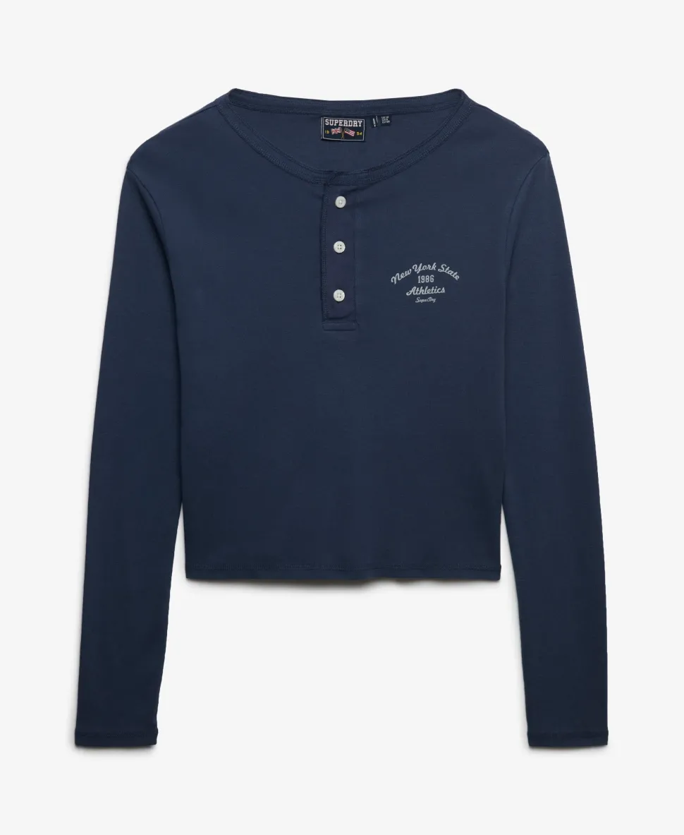 Athletic Essentials Button Down Long Sleeve Top