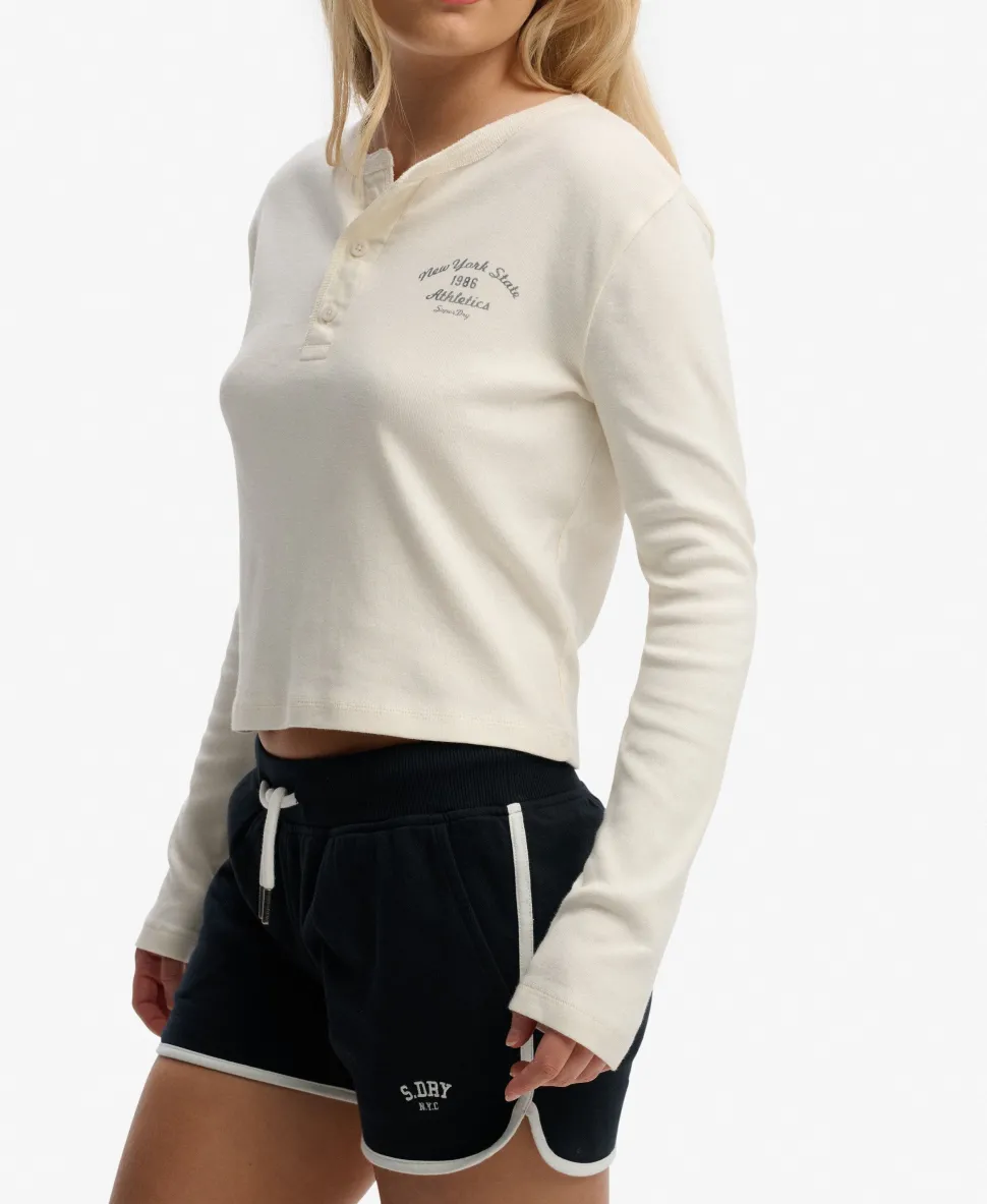 Athletic Essentials Button Down Long Sleeve Top