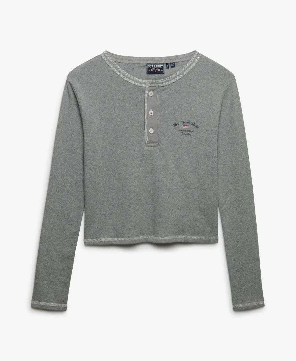 Athletic Essentials Button Down Long Sleeve Top