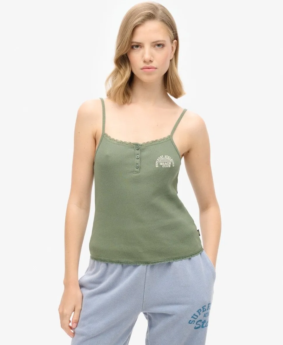 Athletic Essentials Button Down Cami Top