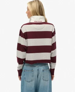 Athletic Essentials Cropped Stripe Rugby Top