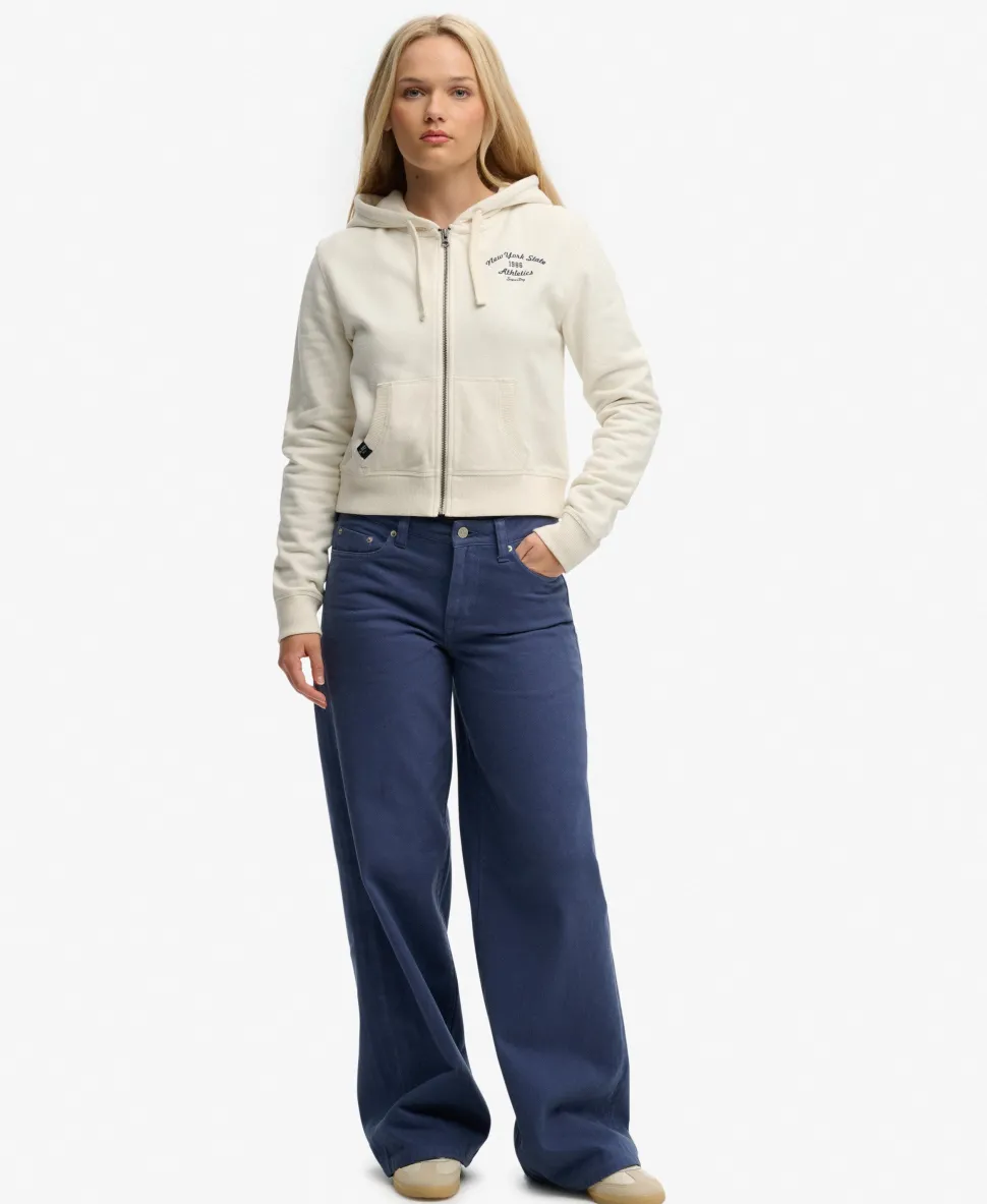 Athletic Essentials Cropped Zip Hoodie