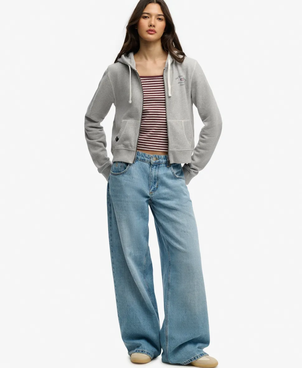 Athletic Essentials Cropped Zip Hoodie