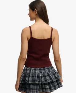 Athletic Essentials Embroidered Button Cami Top