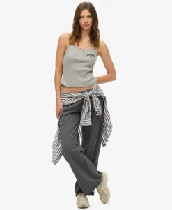Athletic Essentials Embroidered Button Cami Top