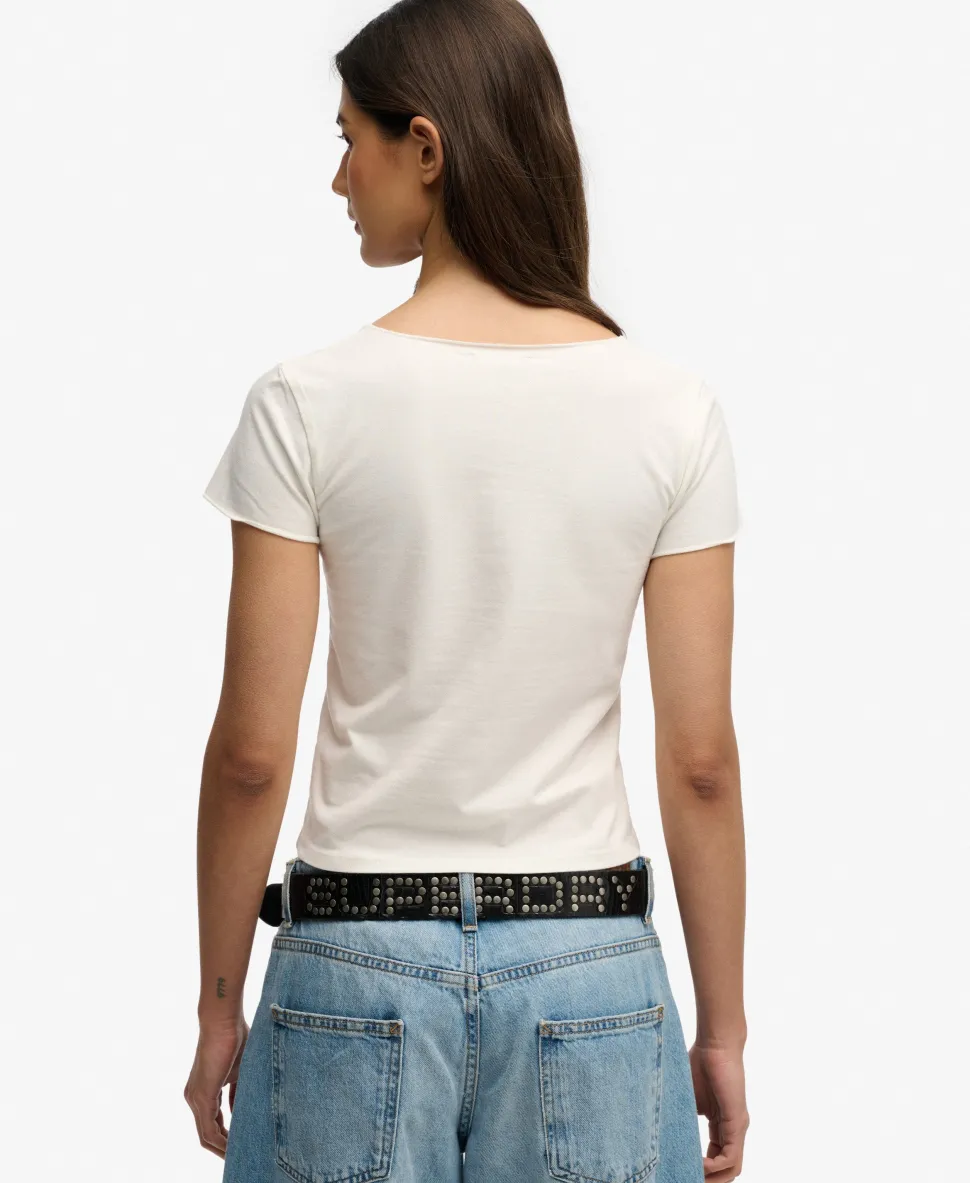 Athletic Essentials Gathered Short Sleeve Top