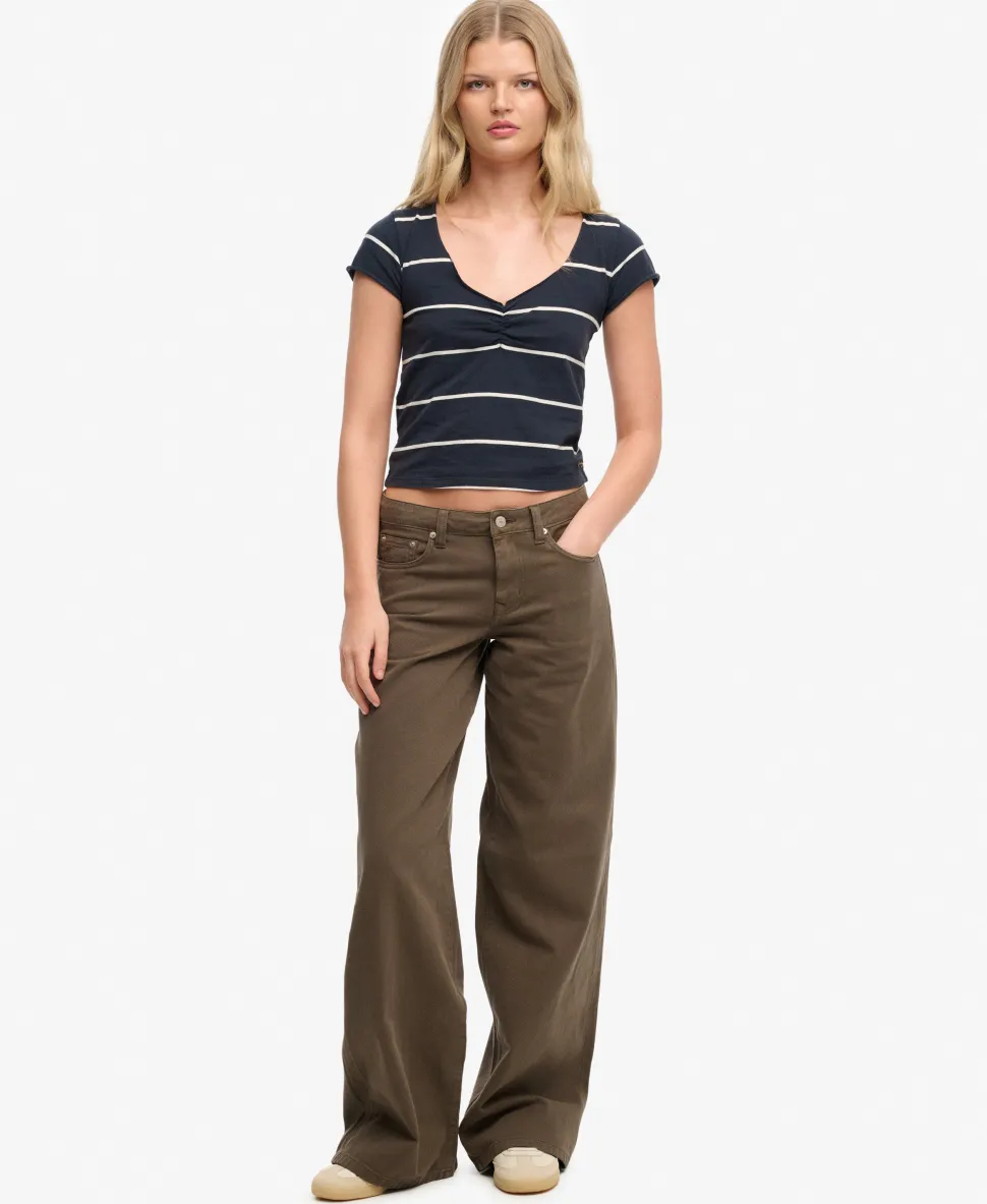 Athletic Essentials Gathered Pattern Top