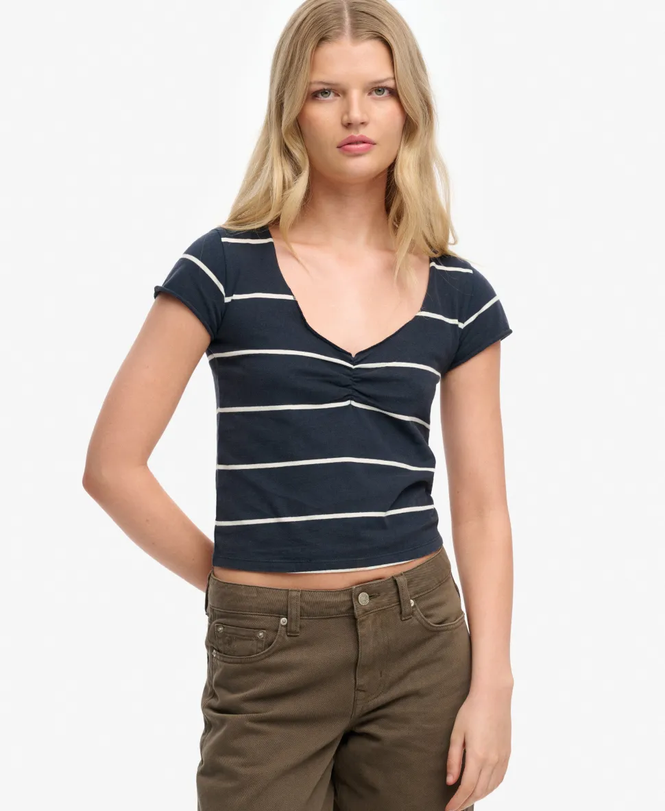 Athletic Essentials Gathered Pattern Top