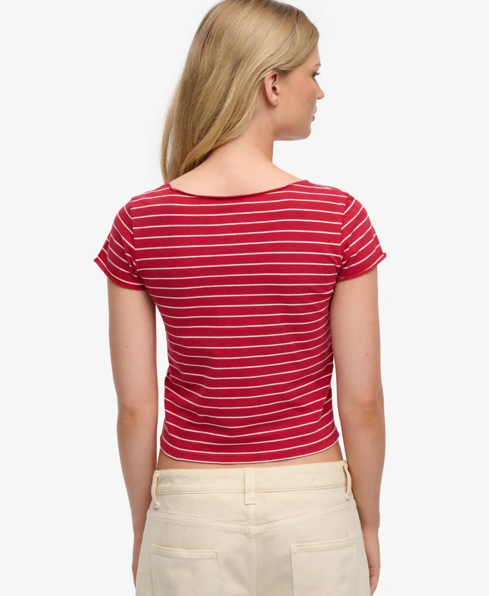 Athletic Essentials Gathered Pattern Top