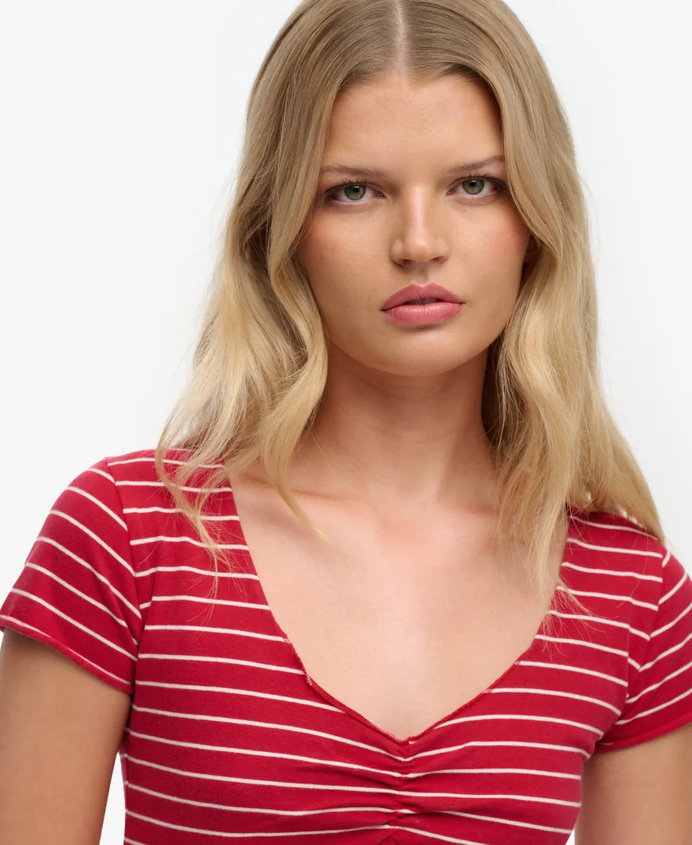 Athletic Essentials Gathered Pattern Top