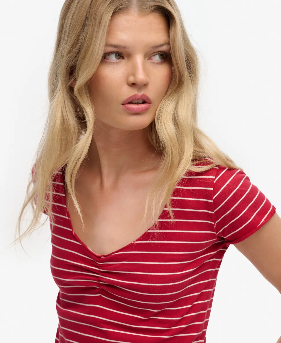 Athletic Essentials Gathered Pattern Top