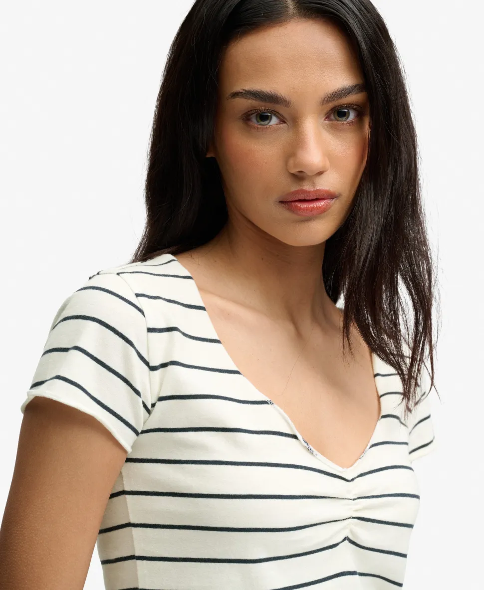Athletic Essentials Gathered Pattern Top