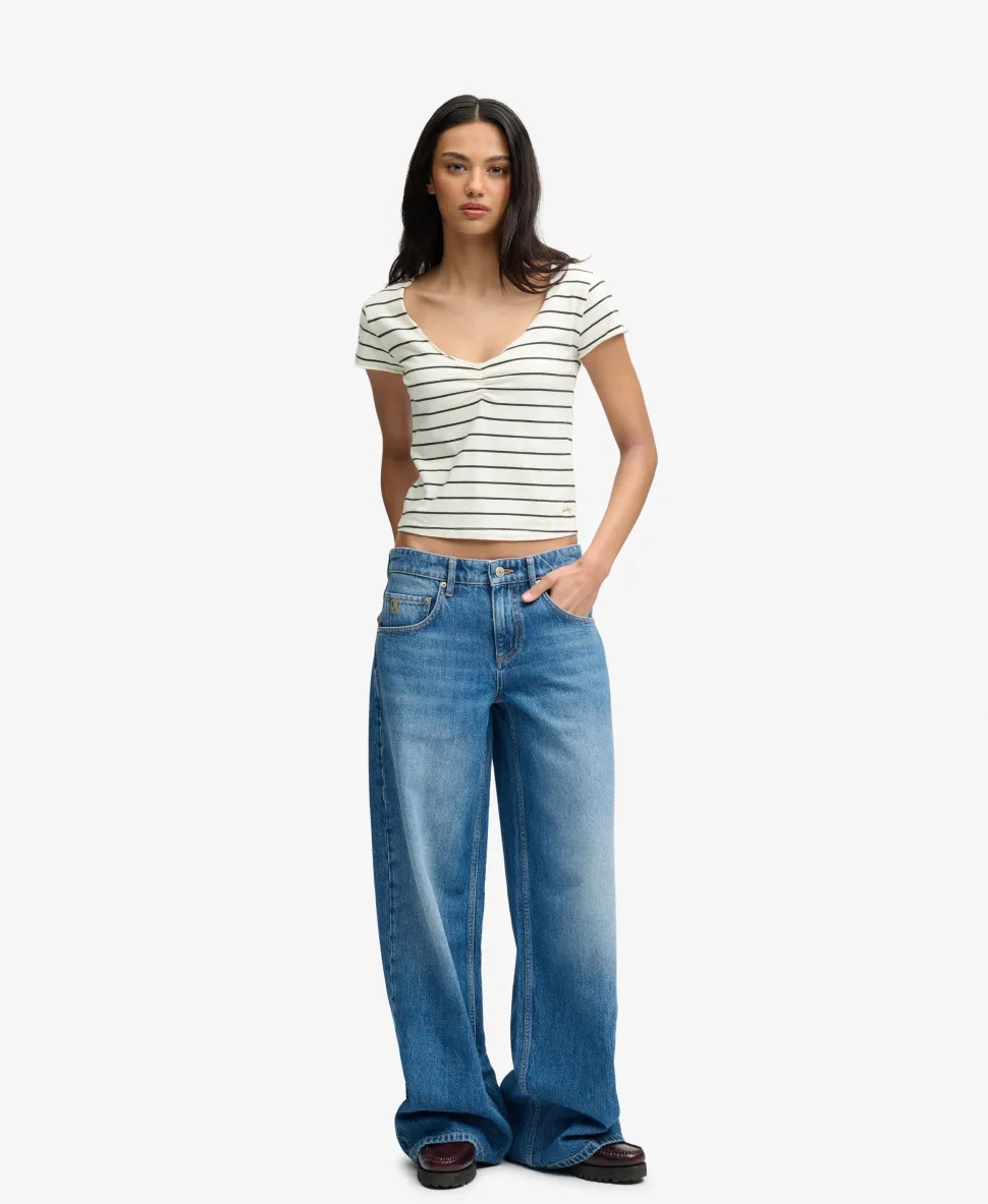 Athletic Essentials Gathered Pattern Top