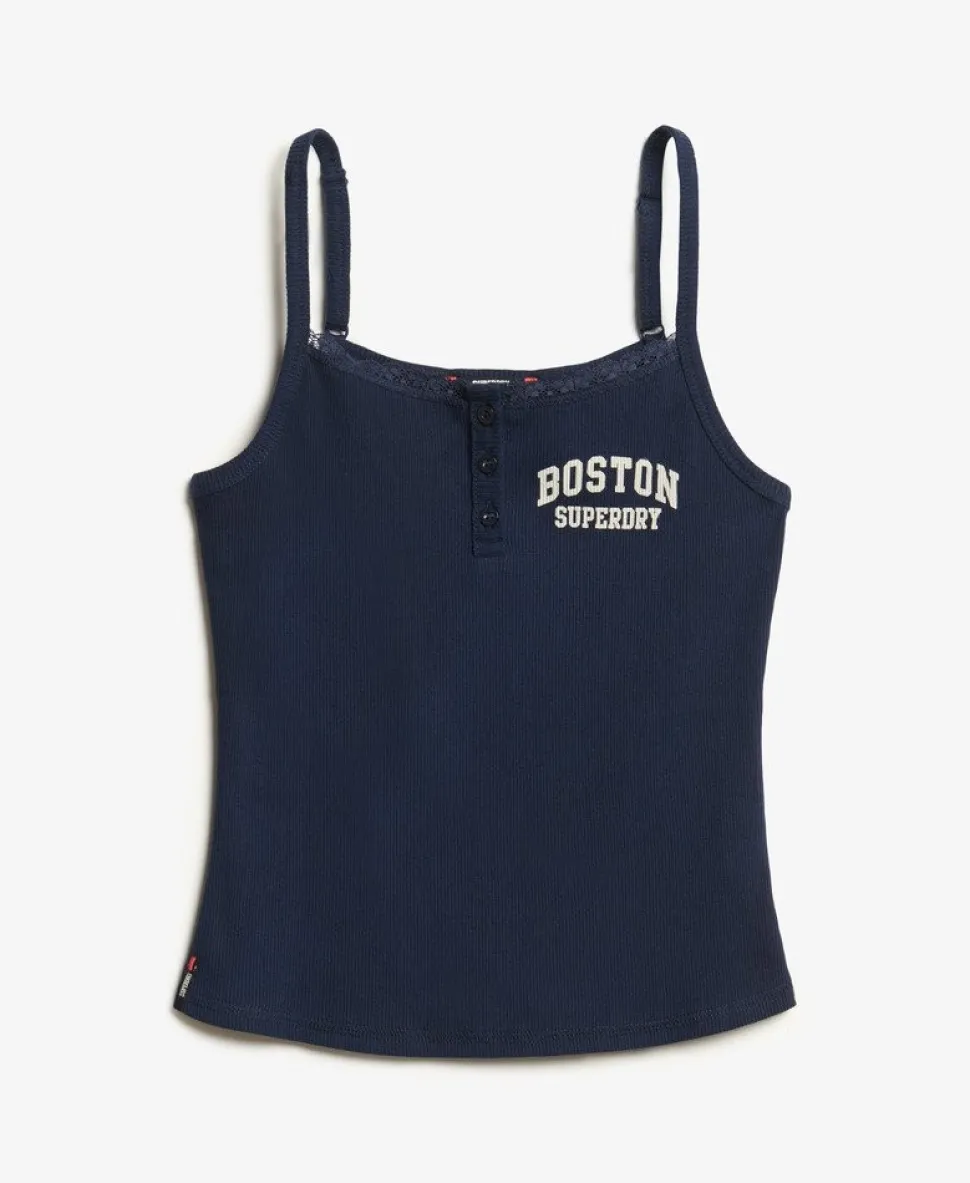 Athletic Essentials Graphic Button Cami Top