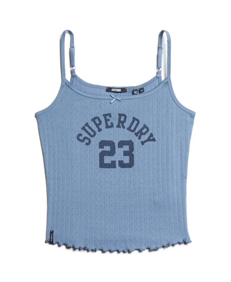 Athletic Essentials Graphic Pointelle Cami Top