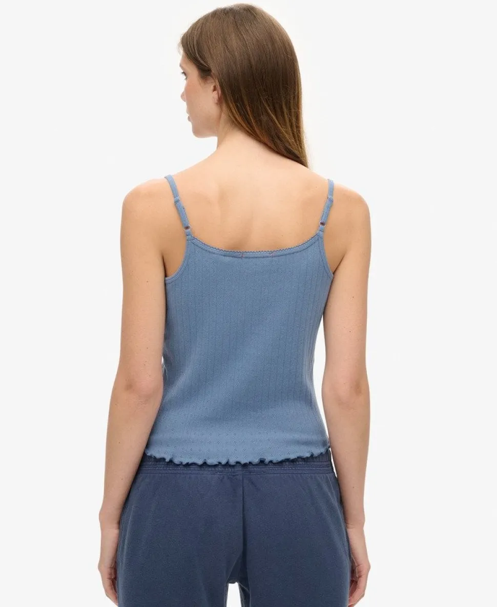 Athletic Essentials Graphic Pointelle Cami Top