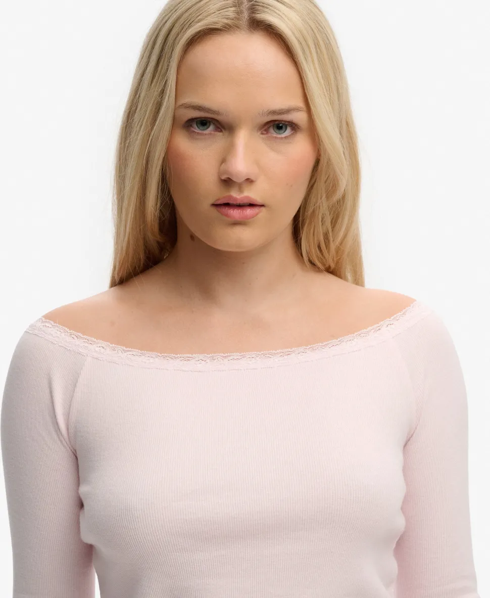 Athletic Essentials Lace Long Sleeve Top