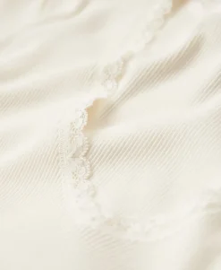 Athletic Essentials Lace Trim V-Neck Top