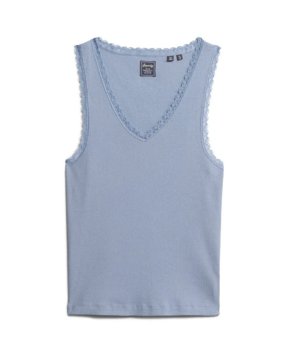 Athletic Essentials Lace Trim Vest Top