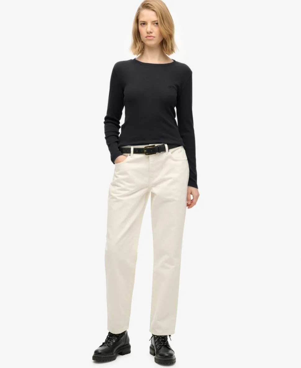 Athletic Essentials Logo Garment Dyed Ribbed Top