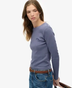 Athletic Essentials Logo Garment Dyed Ribbed Top