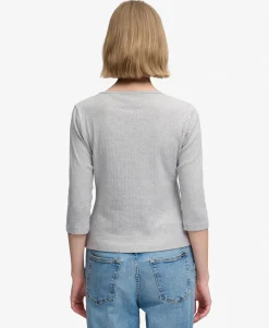 Athletic Essentials Pointelle Half Sleeve Top