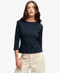 Athletic Essentials Pointelle Half Sleeve Top
