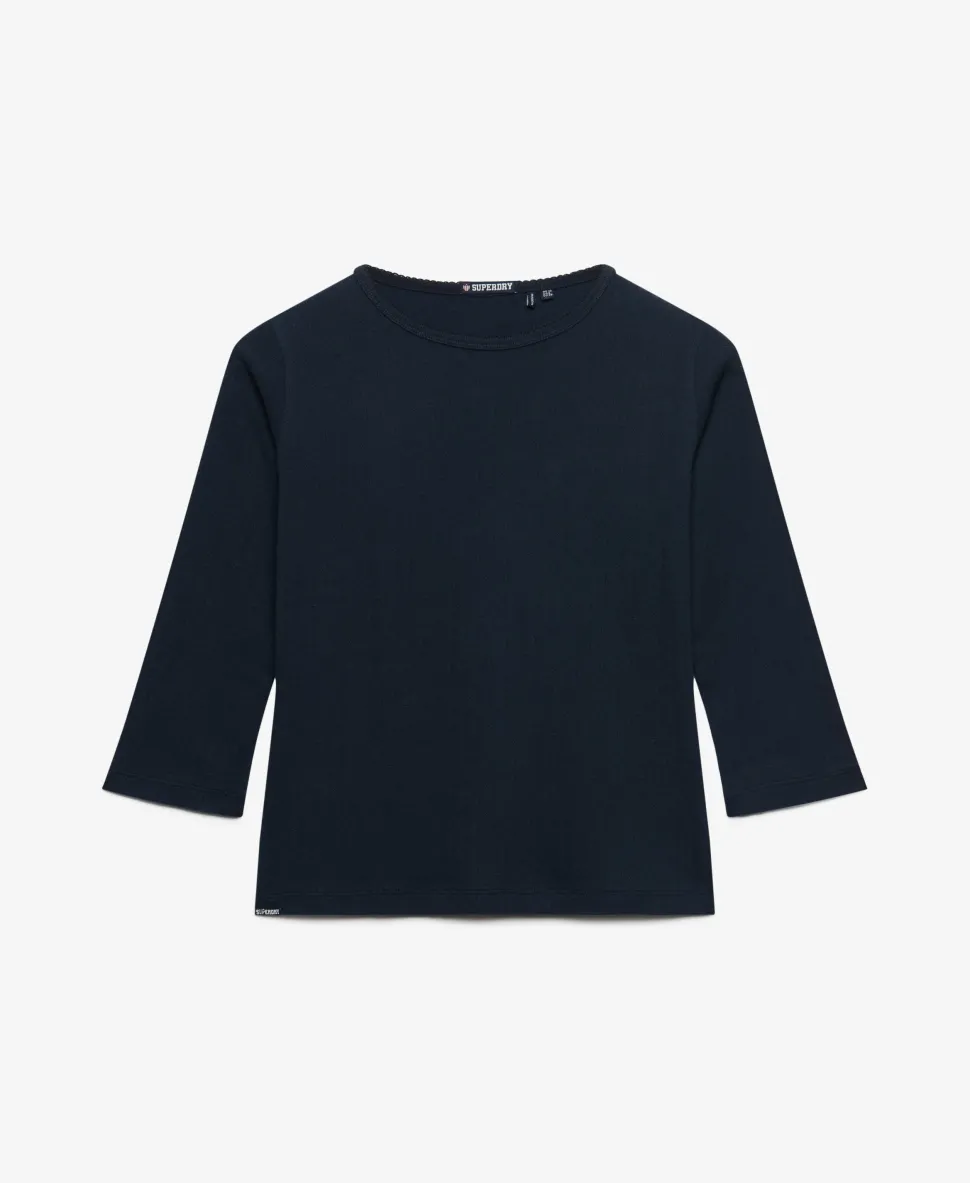 Athletic Essentials Pointelle Half Sleeve Top
