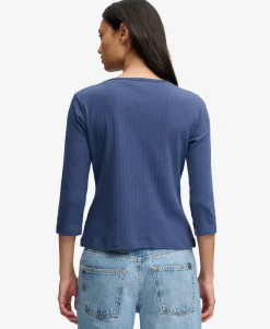 Athletic Essentials Pointelle Half Sleeve Top