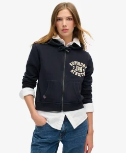 Athletic Essentials Relaxed Crop Zip-hoodie