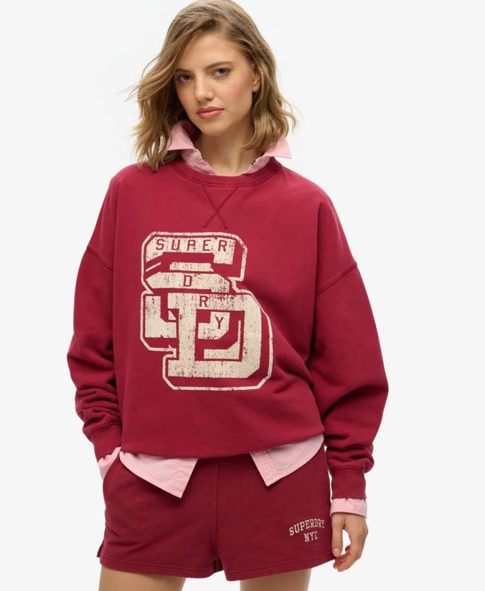 Athletic Essentials Relaxed Flock Crew Sweatshirt