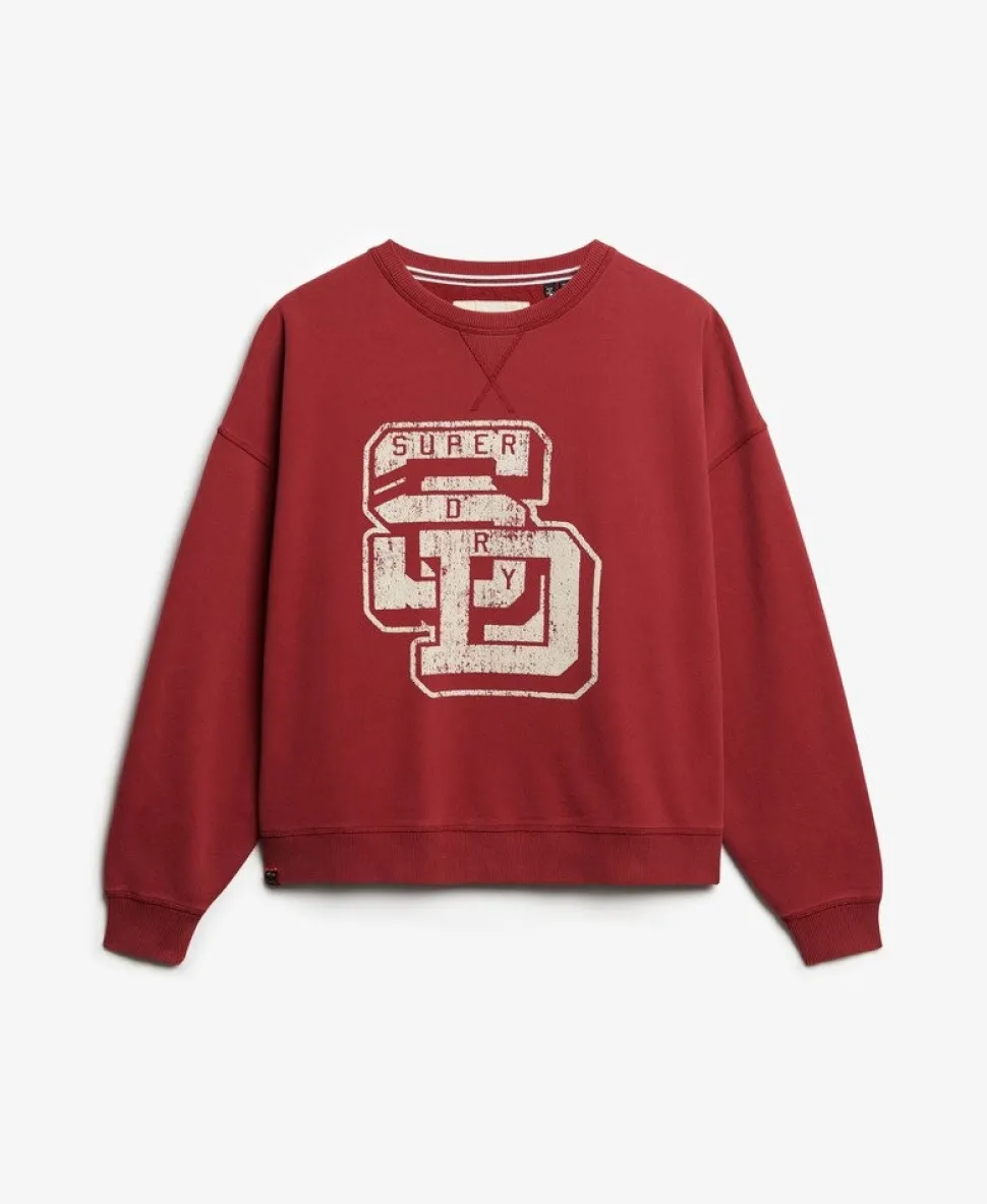 Athletic Essentials Relaxed Flock Crew Sweatshirt