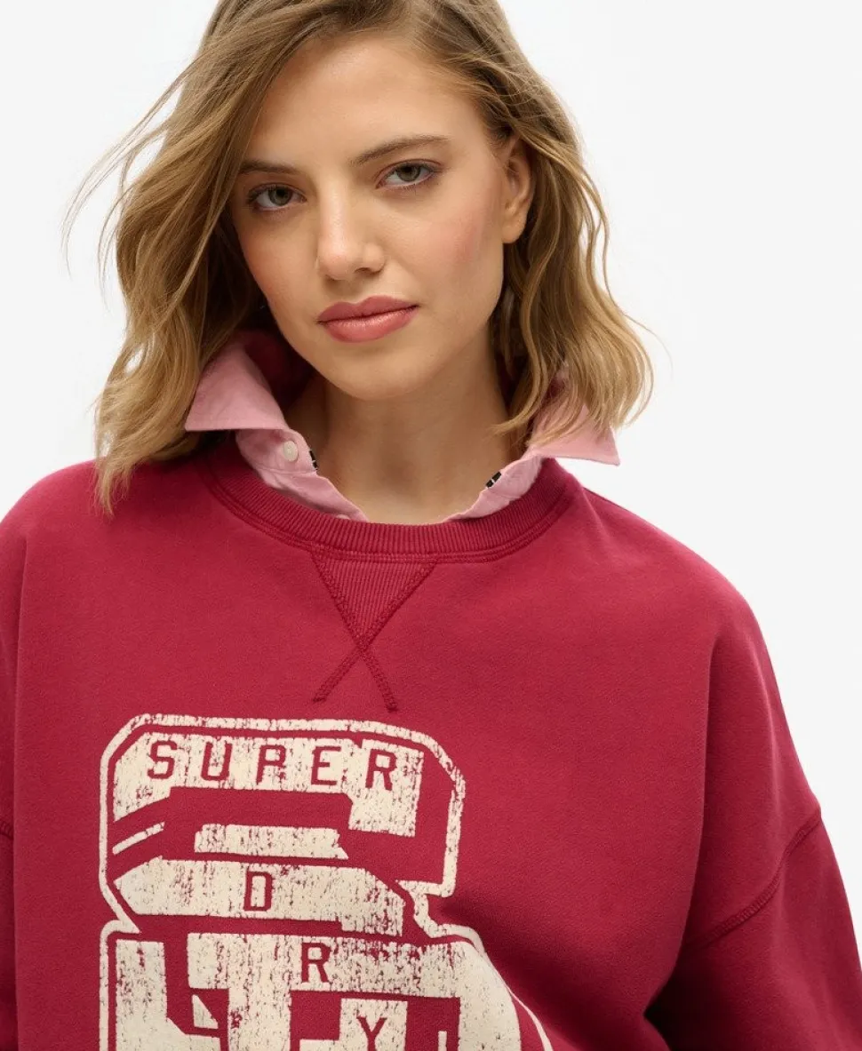 Athletic Essentials Relaxed Flock Crew Sweatshirt