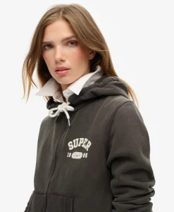 Athletic Essentials Relaxed Crop Zip-hoodie