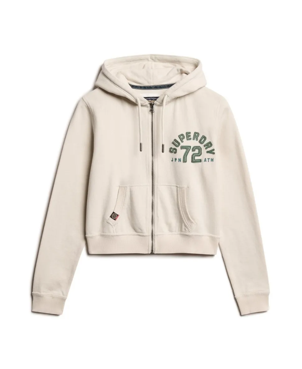 Athletic Essentials Relaxed Crop Zip-hoodie