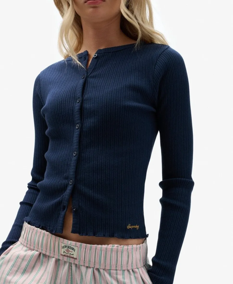 Athletic Essentials Ribbed Cardigan