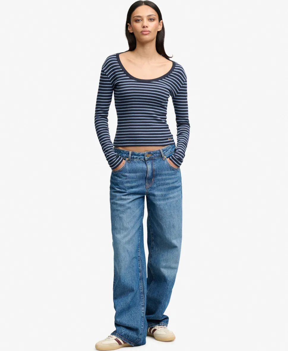 Athletic Essentials Striped Long Sleeve Top