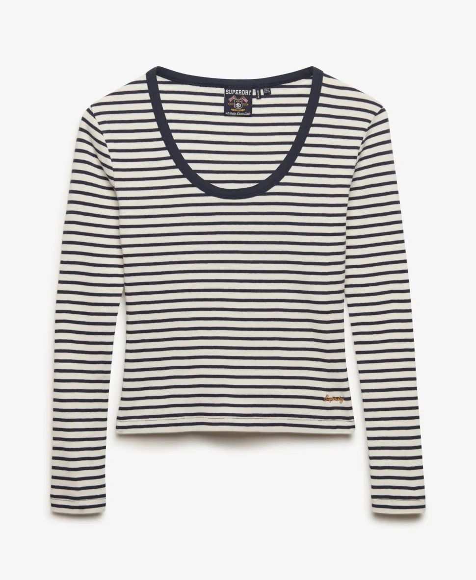 Athletic Essentials Striped Long Sleeve Top