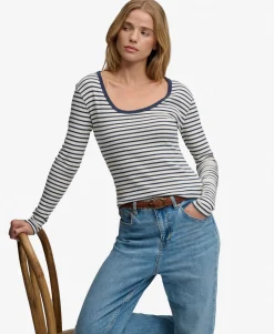 Athletic Essentials Striped Long Sleeve Top