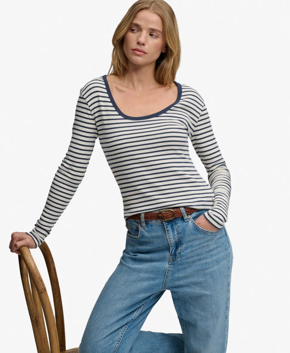 Athletic Essentials Striped Long Sleeve Top