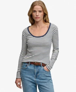 Athletic Essentials Striped Long Sleeve Top